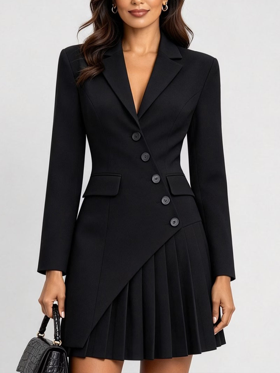 Minivestido asimétrico estilo blazer