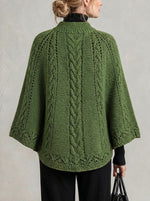 Exquisiter, durchbrochener Zopfmuster-Umhang