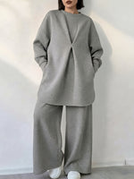Schickes, entspanntes zweiteiliges Lounge-Set in Heather Grey