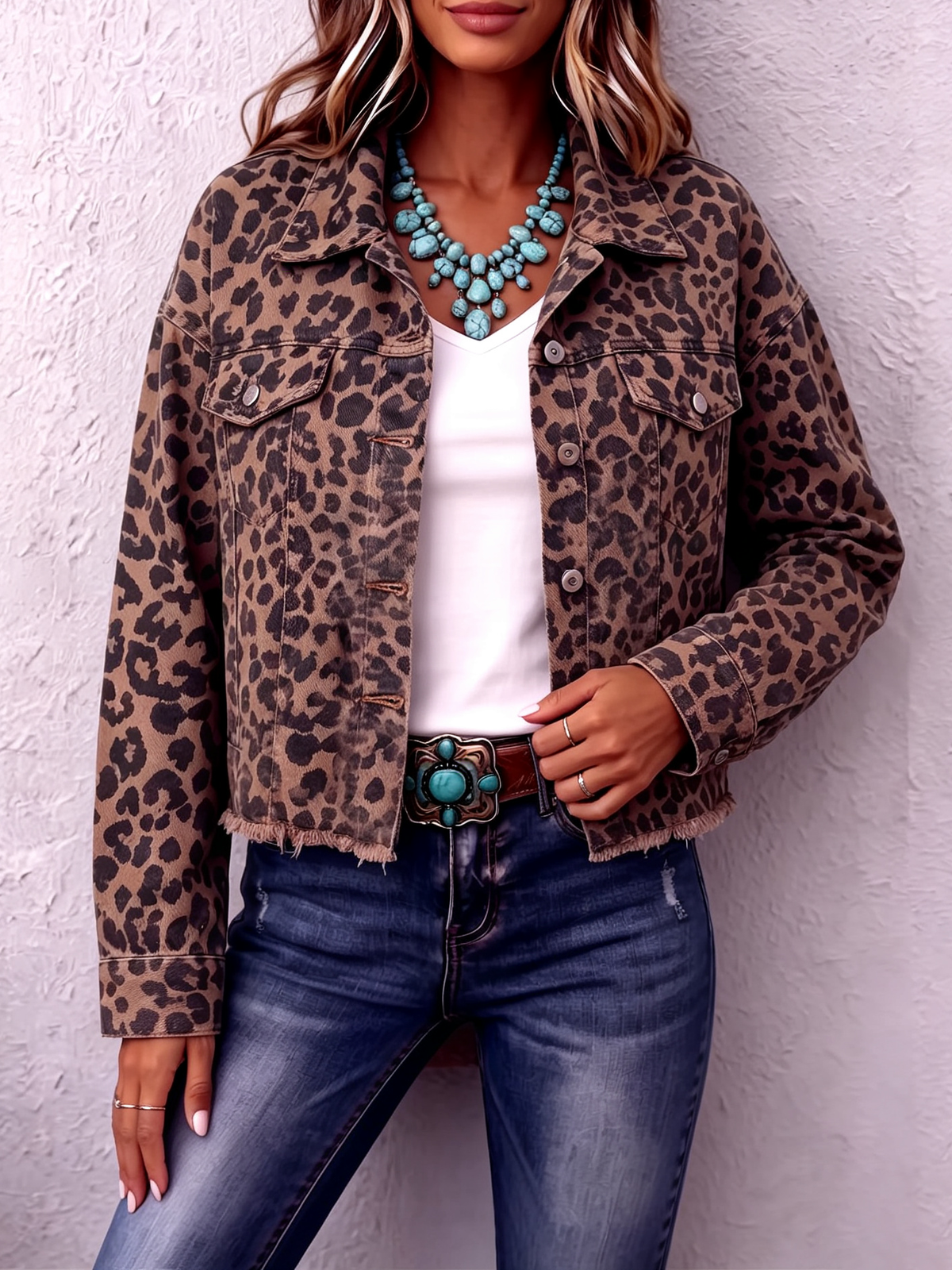 Casual Bohemian Flared Sleeve V-neck Top