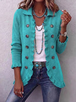 Chic Knit Ruffle-Trim Cardigan