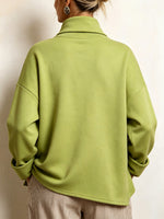Cozy Asymmetric Cowl Neck Sweatshirt Top