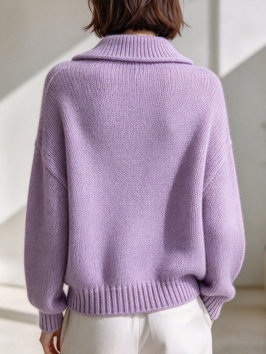 Eleganter Strick-Cardigan mit asymmetrischem Ausschnitt