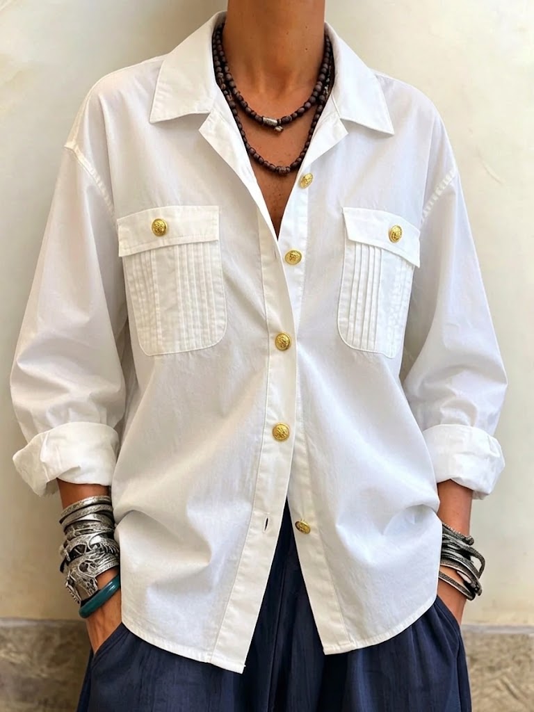 Camicia casual premium in puro cotone