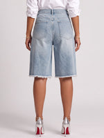 Women's High-waisted Casual Loose Denim Shorts