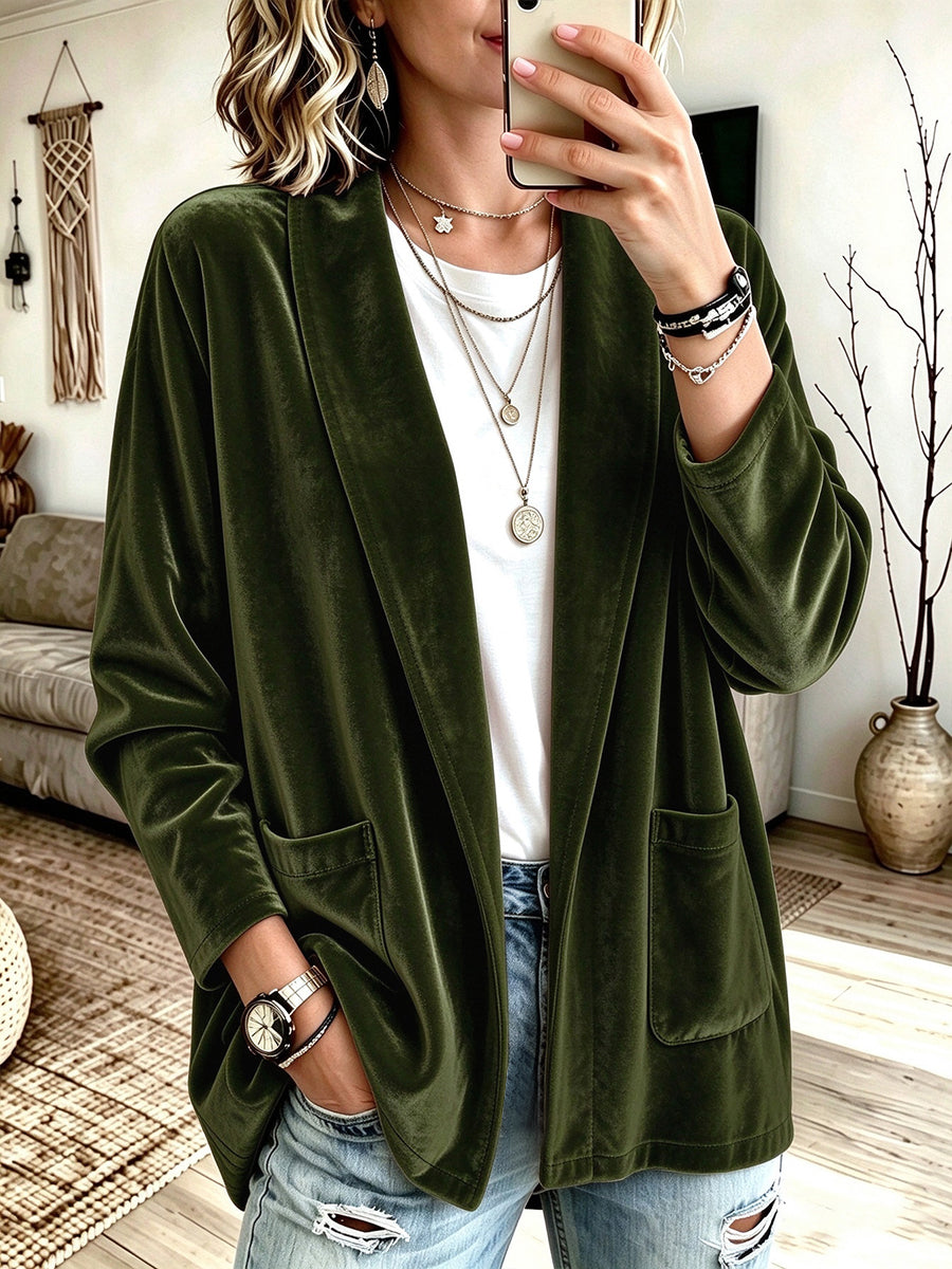 Kuscheliger Samt-Cardigan