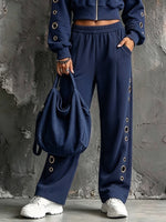 Lässige Jogginghose mit Metallösendetails