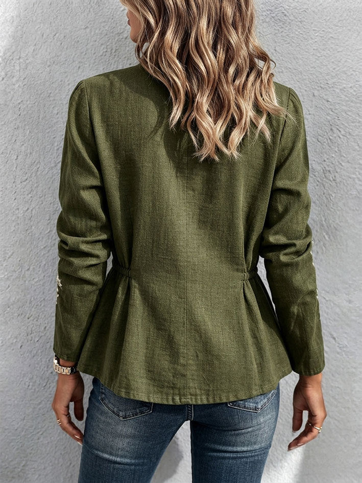 Vintage-inspired Elegant Peplum Jacket