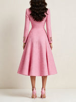Elegantes Tweed-Midikleid