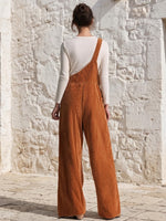 Lässiger Cord-Overall mit weitem Bein