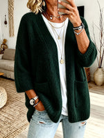 Cozy, Relaxed-fit Wool-blend Knit Cardigan