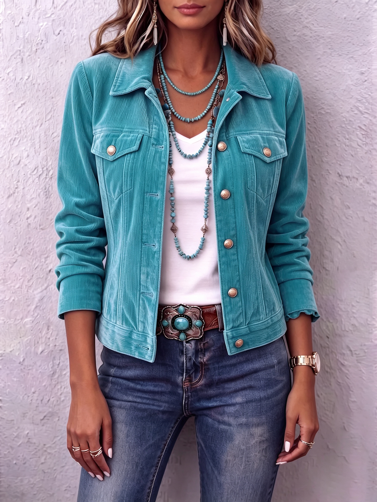 Boho Vintage-inspired Velvet Jacket