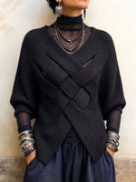 Arta Interplektita Ribbed Batwing Trikita Svetero