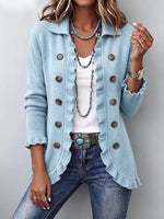 Chic Knit Ruffle-Trim Cardigan
