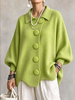 Cardigan in maglia con colletto e bottoni sul davanti