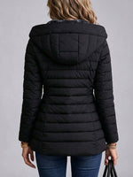 Steppjacke für Damen mit Kapuze und Kunstpelzfutter