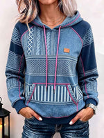 Women's Casual Outdoor Printed Long-sleeve Hoodie