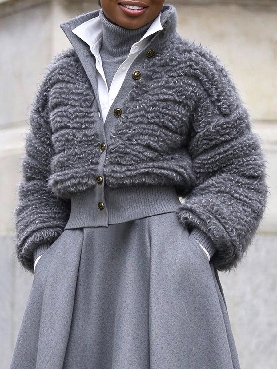 Ŝika, Plush-tekstura Tondita Trikita Cardigan