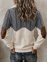 Sudadera tipo pulóver con cremallera de un cuarto y tejido de ochos sintéticos con estampado 3D para mujer
