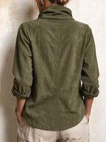 Schickes, drapiertes, asymmetrisches Oberteil mit Wildleder-Touch