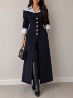 Elegante abito in maglia colorblock con maniche a righe