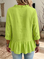 Women's Long-sleeve Ruffled Blouse