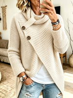 Cozy Knitted Asymmetrical Sweater