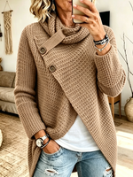 Cozy Knitted Asymmetrical Sweater