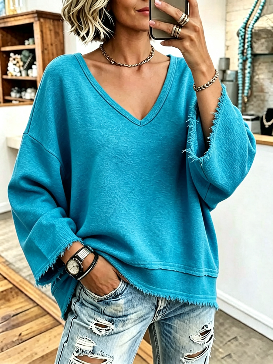 Cozy Vintage-style Washed Sweatshirt