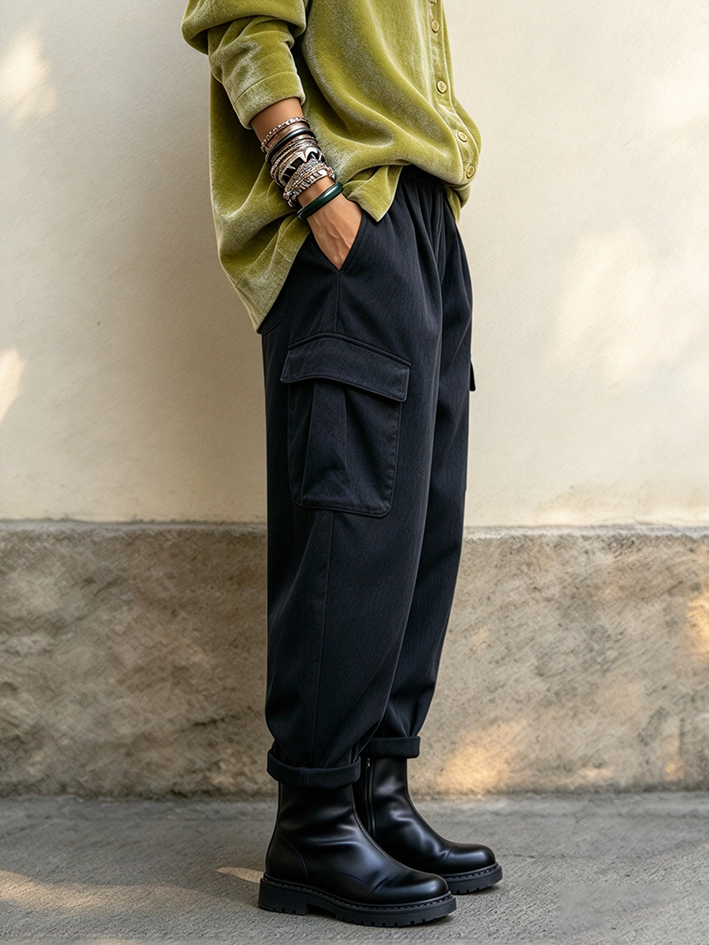 Schicke, lässige Utility-Cargohose