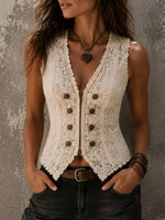 Böhmisches Vintage-Spitzen-Camisole