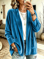 Kuscheliger Samt-Cardigan