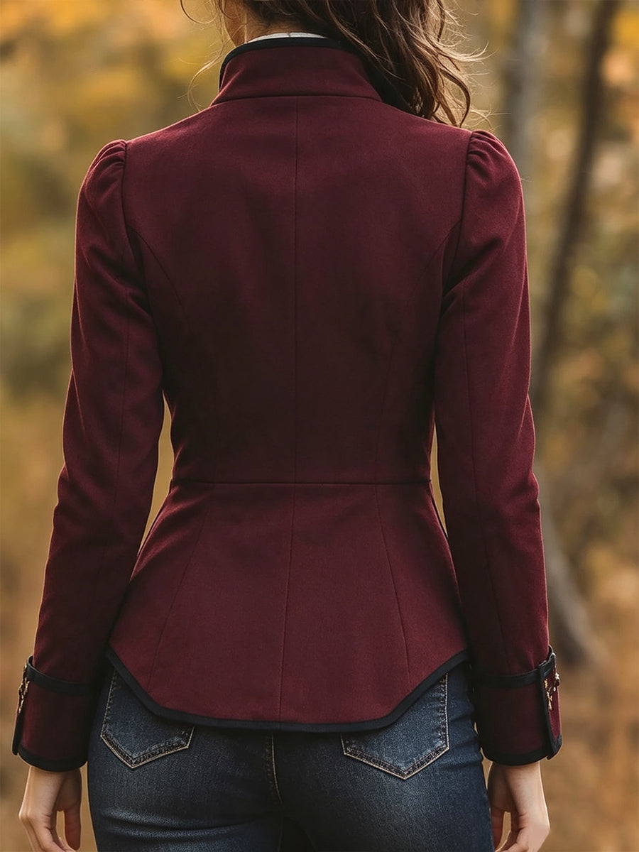 Chic Autumnal Embroidered Suede Jacket