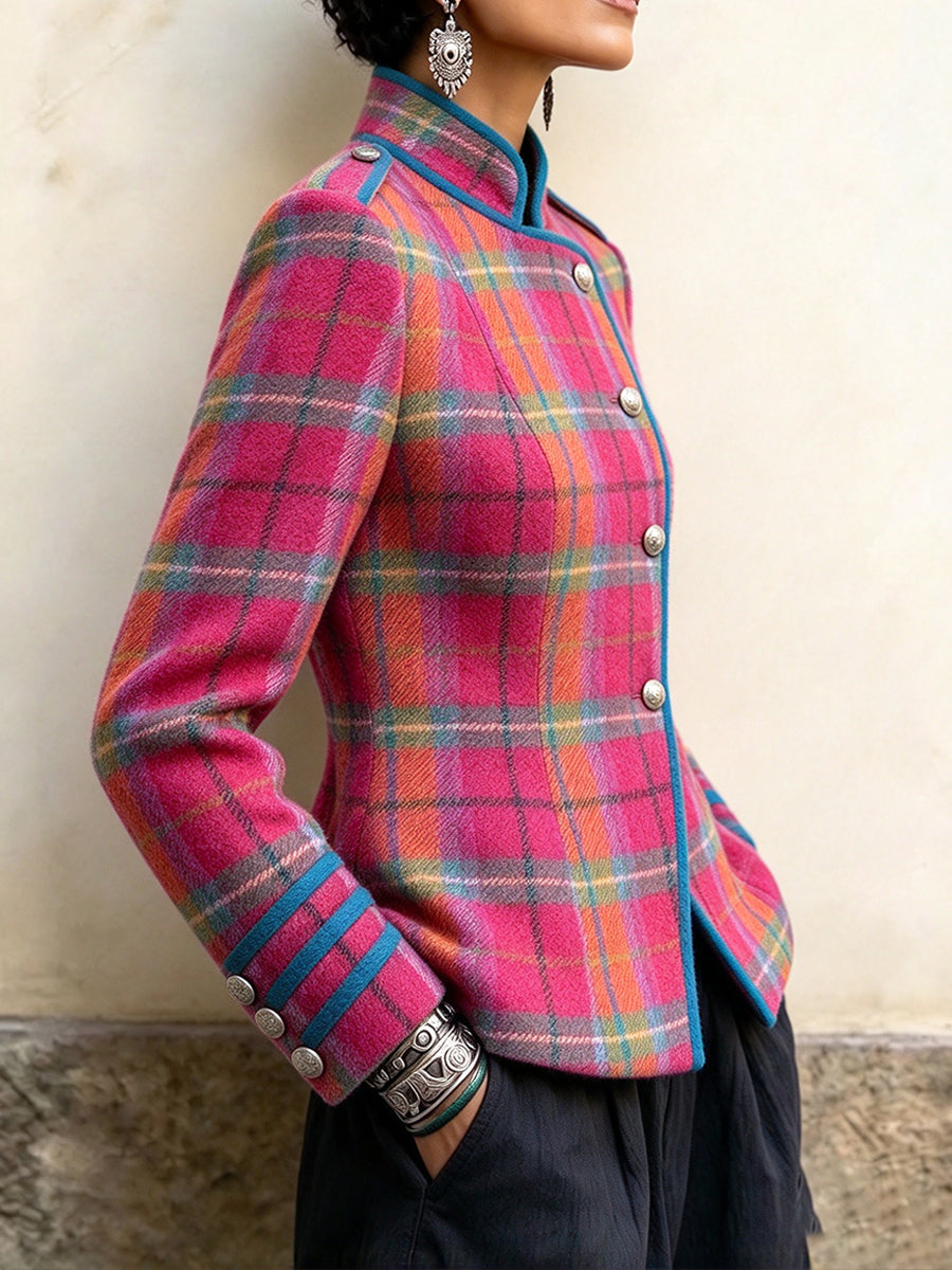 Giacca scozzese in stile vintage