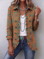 Bold Leopard Print Cotton Linen Ruffled Jacket