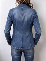 Classic Tailored Denim Blazer