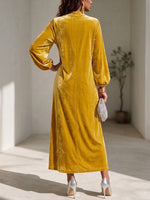 Elegant Sequin-paneled Velvet Maxi Dress