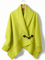 Chaqueta cruzada elegante con ribetes en contraste