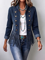 Boho Chic Vintage-inspired Denim Jacket