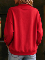 Sudadera holgada asimétrica con botones