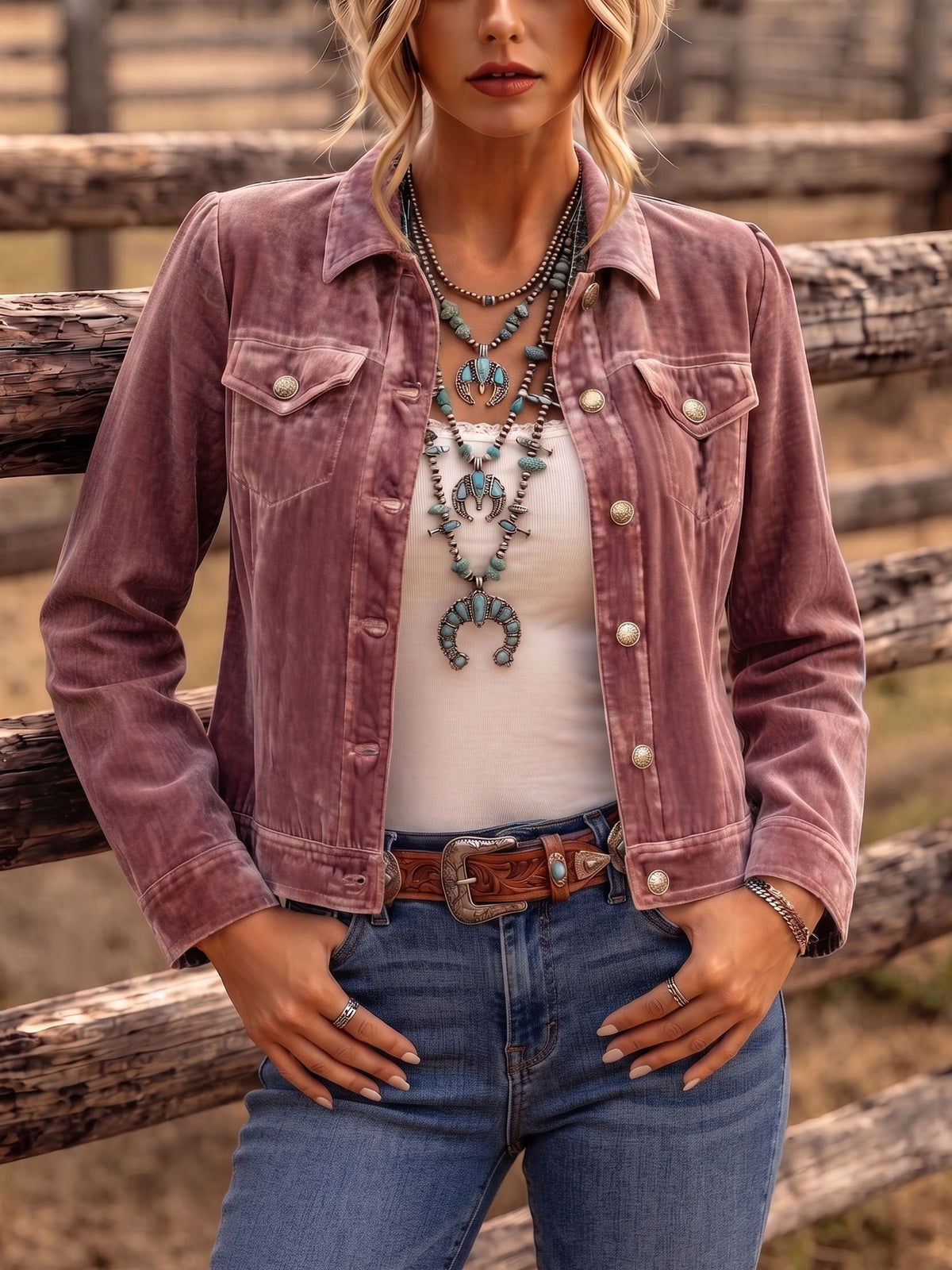 Boho Vintage-inspired Velvet Jacket