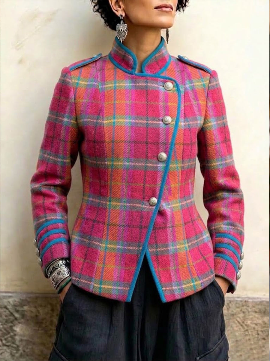 Giacca scozzese in stile vintage