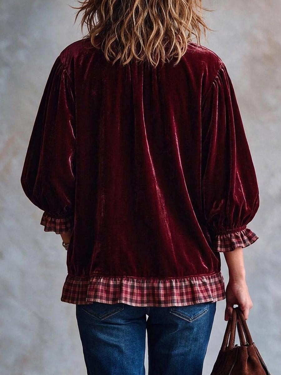 Plaid Trim Velura Volanta Moka Kolo Bluzo