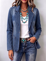 Classic Tailored Denim Blazer