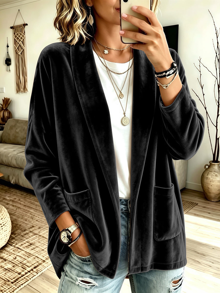 Kuscheliger Samt-Cardigan