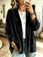 Kuscheliger Samt-Cardigan