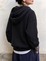 Women's Waffle Knit Toggle Clasp Hoodie With Pocket