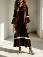 Elegant Long Velvet Dress