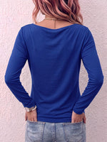 Women's solid color turtleneck long-sleeved casual loose stretch top