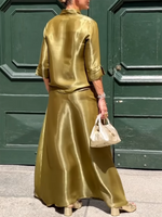Set da tre pezzi in raso elegante e accogliente